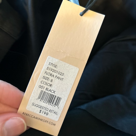 NWT Rebecca Minkoff Flora High-Waisted Wide Leg Flare Black Trouser - Picture 4 of 5